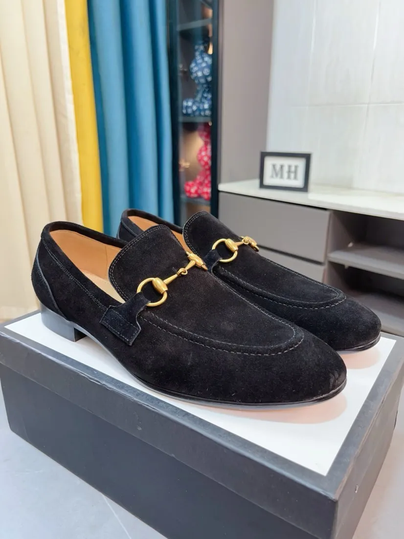 Men's shoes 💰500🌹🌹【GUCCI】The most popular classic Gucci leather shoes. Synchronized with the official website, the upper is made of Italian first-layer cowhide ➕cowhide lining, with unique brand and unique craftsmanship. Highlighting the hot style of the new year. Stop hesitating, stop wandering, get it now. Number: 38--44